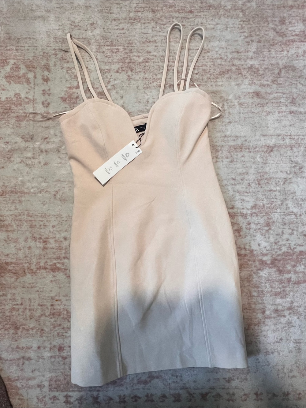 Zara beige Spaghetti-Strap Dress - Picture 1 of 2